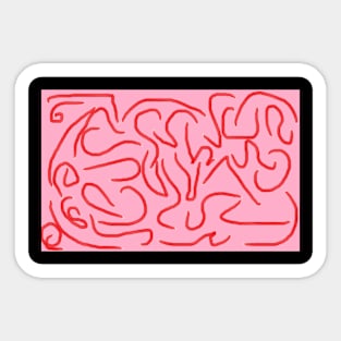 pink labyrint Sticker